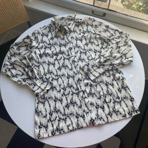 Vintage 70s Lightening Pattern Button-Up Shirt